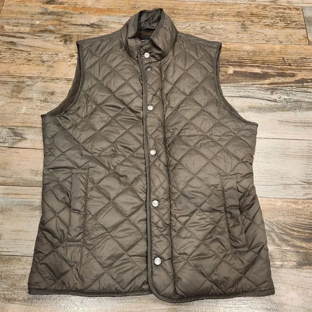 🔺️Saks Fifth Avenue Brown Quilted Puffer Sleeveless Vest Small